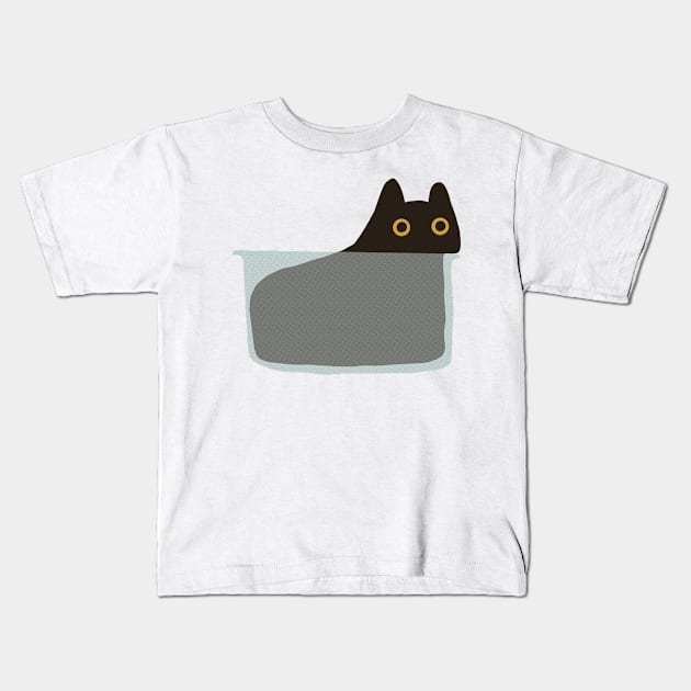 liquid cat Kids T-Shirt by Wormunism